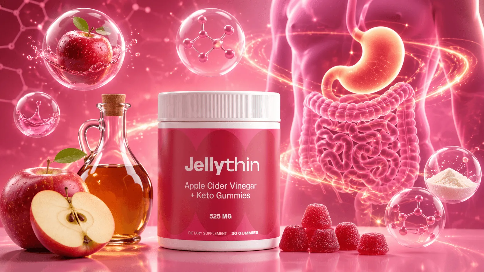 Jellythin ACV keto gummies natural metabolism support